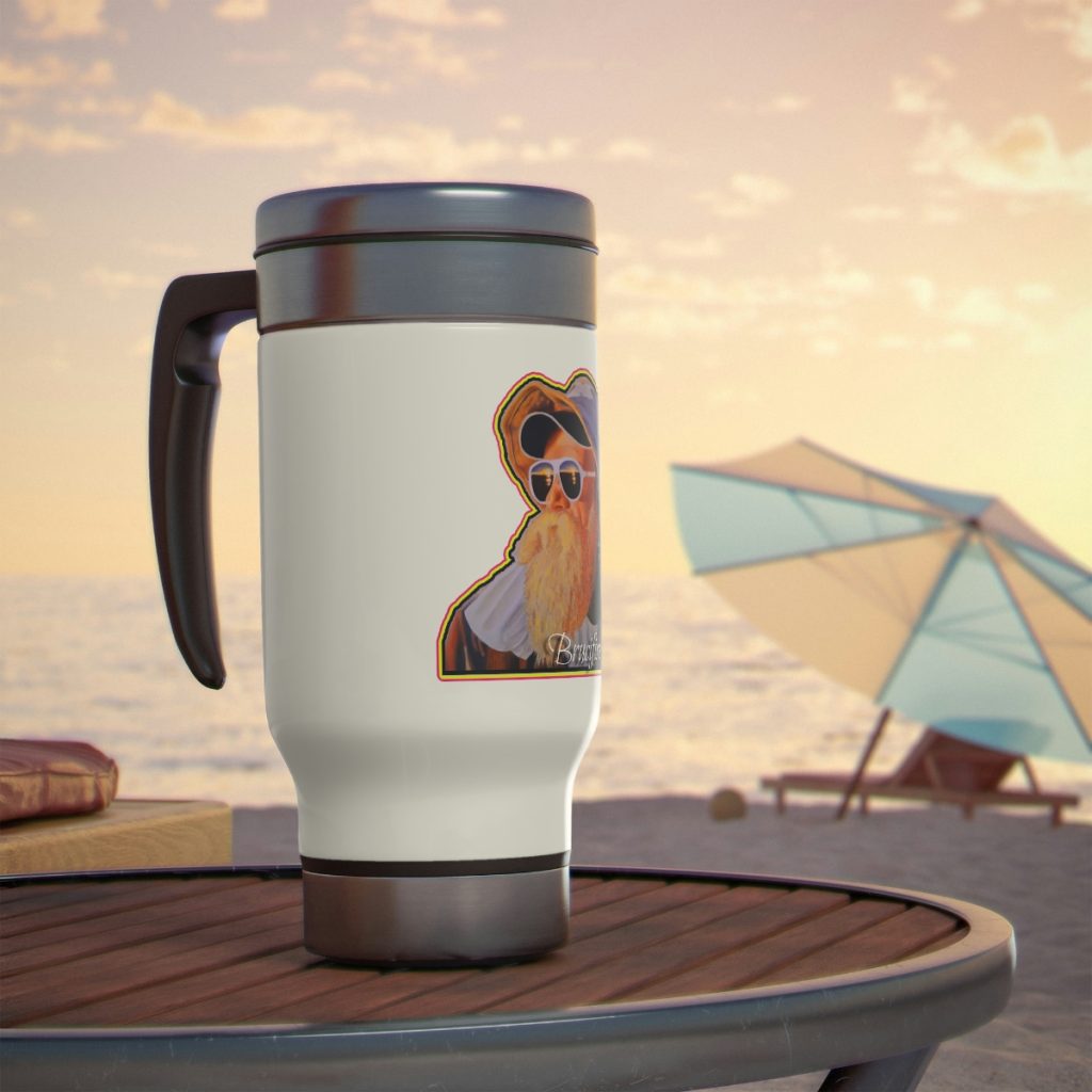 Stainless Steel Travel Mug with Handle, 14oz